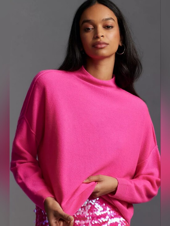 Anthropologie Sweaters - Anthropologie Pilcro The Alani Cashmere Mock-Neck Jumper